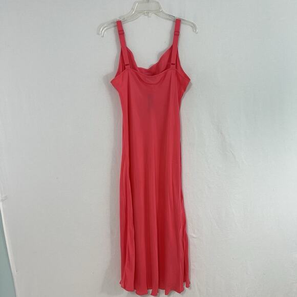 J. Crew Gwyneth Slip Dress Size 16 in Brilliant Papaya Cupro Blend Fairy NWT - Picture 4 of 12